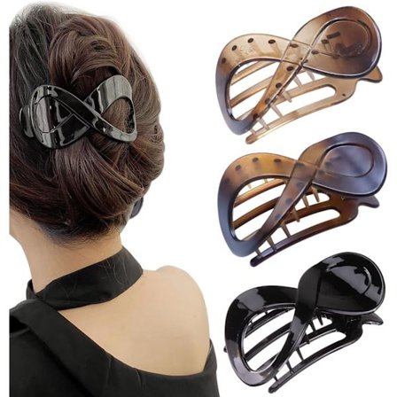 4 stk. Hårklemmer til Kvinder, Skridsikre Hårklemmer, Store Hårklemmer til Kvinder, Stærkt Greb, Store Hårklemmer, Hårtilbehør til Damer og Piger
