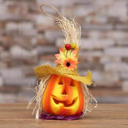Halloween Dekorativ Lykta Jack-o-lantern, 1 Gul Hatt