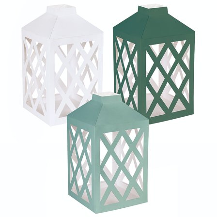 Papirlygter Grønne/Hvide
