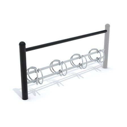 Cykelställ, 8 platser, svart/galv