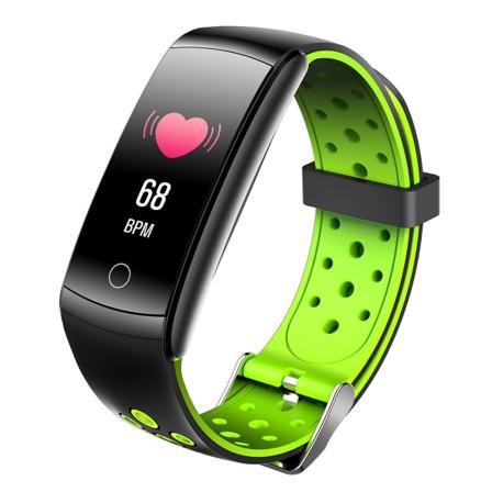 Q8t Vandtæt Smart Temperaturmåling Armbånd, Dynamisk Hjertefrekvens, Opkalds Påmindelse, Multi-sports Tilstand Grøn