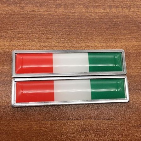 2 STK Italiensk Italien Flag Emblem Bilmærkat Dekaler Tricolor Bil