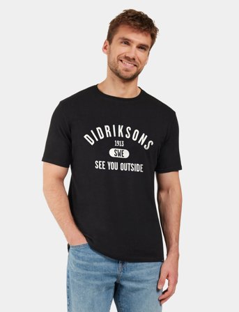 Didriksons Harald Usx T-Sh Col - Black - XXL
