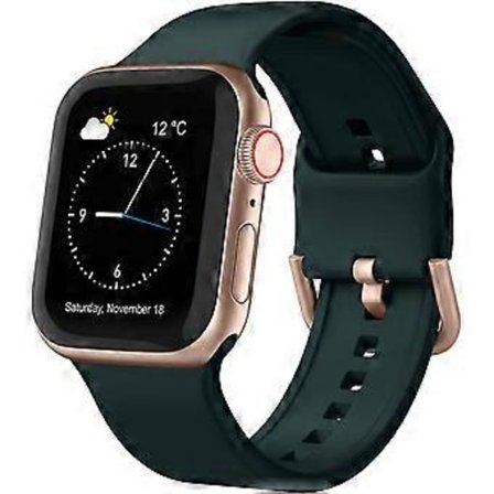 Yhteensopiva Apple Watch -rannekkeiden kanssa 41 mm 40 mm 38 mm, Pehmeä silikoninen urheiluranneke, korvaava hihna klassisen lukon kanssa iWatch 