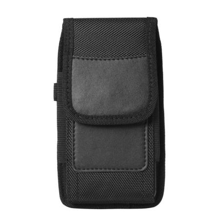 Utomhus herr mobiltelefon midjeväska multifunktionell bärbar bälte Black M (vertical )