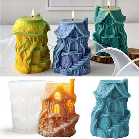 ING Støbeform til ét stykke lys - silikoneform - hvid