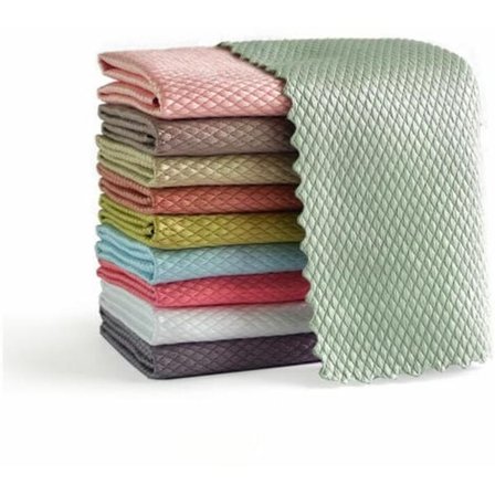 10-pack multifunktionella mikrofiberrengöringsdukar för kök, bil, badrum, hemmakontor 30x40CM, slumpmässig färg