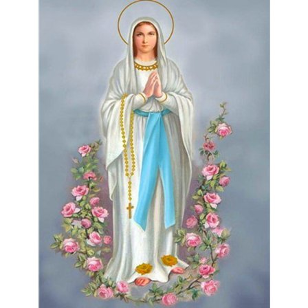 30x40cm 5D DIY Diamantmaleri Full, Serie Jomfru Maria #F, DIY Dia