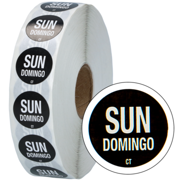 ETIKETT SUNDAY BLACK DOT 2000