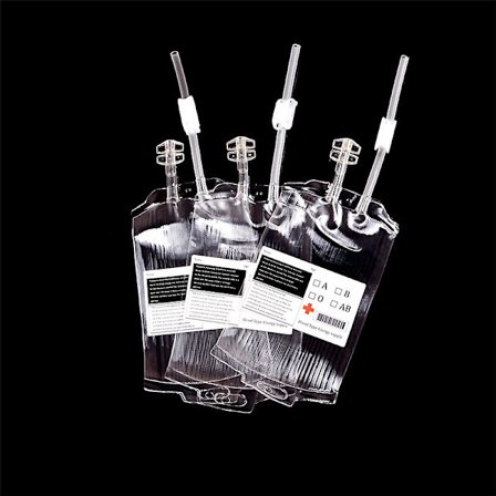 5 st 450 ml Återanvändbara Blod Energidryckspåsar Halloween Vampyr Rekvisita Dekoration