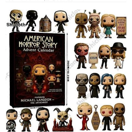 American Story Adventskalender Överraskningslåda, Julgransdekoration Akrylhänge Ornament