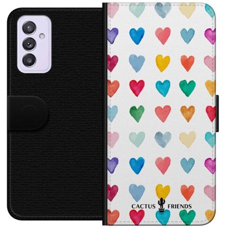 Yhteensopiva Lompakkokotelo Samsung Samsung Galaxy A82 5G Cactus and Friends - Watercolor Love Grid