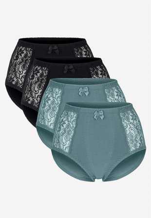 Cellbes of Sweden - Shapingtrosa 4-pack - dimpetrol + svart - för damer - 42/44