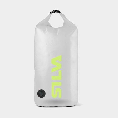 Drybag / vattentät packpåse Silva TPU-V, 70D, 24 liter, med ventil, transparent/gul