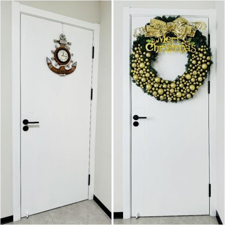 Over Dør Kroker 4 stk. L=5,5" Passer 1 3/8" Dør Stål med Hvit Gummibelegg Hengende Håndkle Badekåpe Kleshenger for Baderom