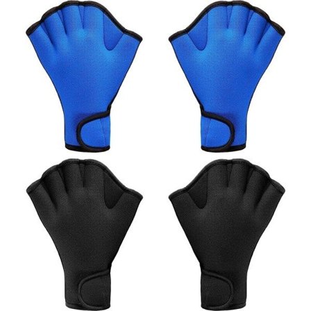 2 par svømmehansker Vannsvømming Treningshansker Neoprenhansker Svømmehud Fitness Vanntette treningshansker M