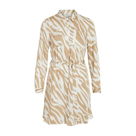 Object, Short Shirt Dress Beige, Dames, Maat:M