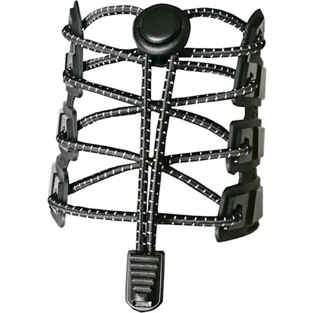 [Pakke med 1 par] Selvlåsende elastiske skolisser, reflekterende låsefri elastiske skolisser system med 120cm til børn, voksne, ældre, handicappede