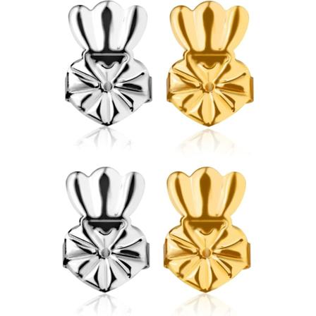 2 par örhängeslyftare allergivänliga örhängen stöd bakstycken för hängande öron