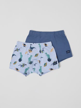 2er-Pack Boxershorts Dinosaurier - 122|128 - kinderbekleidung - blue - Polarn O. Pyret