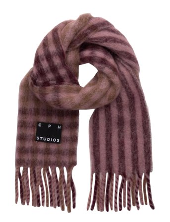 Copenhagen Studios | Cph Shawl 14 Wool Mix Burgundy | ONE SIZE