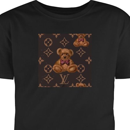 T-Shirt Björnar med mönster lyx logga fashion style