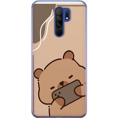 Yhteensopiva Puhelinkuori Xiaomi Redmi 9 Laiska Karhu Chillitila