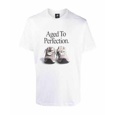 New Balance, T-Shirts Biały, Mężczyzna, Rozmiar: XL