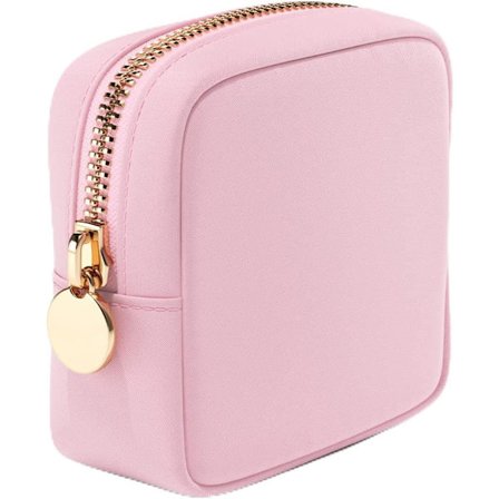 Makeup Taske Dame Rejse Makeup Taske Lille Håndtaske Makeup Taske PU Læder Bærbar Makeup Taske Medium Størrelse med Lynlås, Lille Makeup Taske pink