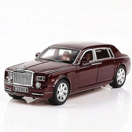 1/24 Legering Bilmodell Leke Rolls Royce Phantom Metall Diecast Høy Simulering Limousine Lyd Lys Leke Barn Gaver Samling