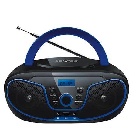 CD-kaiutin Mini Kannettava CD-soitin Boombox Bluetooth-kaiutin MP3 USB FM-radio Langattomat kuulokkeet AUX Stereokaiutin