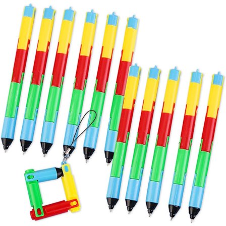 12-pack Hopfällbar Kulspetspenna - Hopfällbar Kulpenna Rolig Kulspetspenna Smidig Skrift Kreativt Hänge Skrivmaterial
