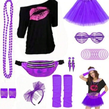 Halloween Glow Party Sæt med Neon Halskæde, Silikone Armbånd, Nederdel og Laser Sport Taljetaske