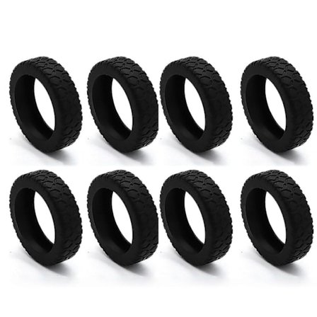 Silikon Hjulskydd för Resväskor - Anti-Damm, Repskydd & Ljudreducering för Spinner & Kabinväskor Black