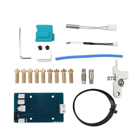 Hot End PCB Adapterkort Kabel Munstycke Extruder Silikon Hals Handtag Termistor Rör Värmeblock Kit för