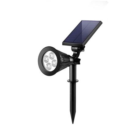 Aurinkoenergialla toimiva LED-ulkovalaisin, 4 LED-aurinkovalo, vedenkestävä ulkokäyttöön sopiva puutarhavalo, turvallisuusmaisemavalo joulukuuseen, 