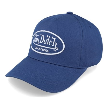 Von Dutch - Oval Patch A-Frame Blue Adjustable Adjustable Blue Cap - @ Hatstore