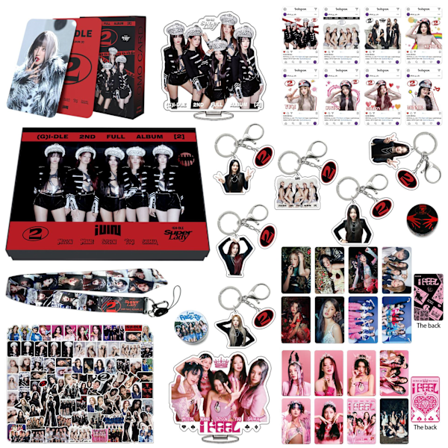 GIDLE Ye Shuhua -perifeerinen avaimenperä, tarra, lahjapaketti, uusi albumi, pieni kortti, kaulakoru, lahjapaketti (G) I-DLE