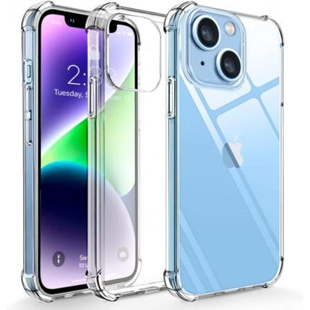 iPhone 15 iskuja vaimentava silikonikotelo Shockr Transparent