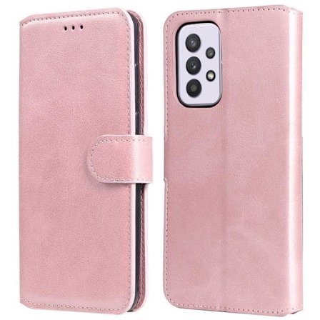 SKALO Samsung A33 5G Classic Lompakkokotelo - Ruusukulta