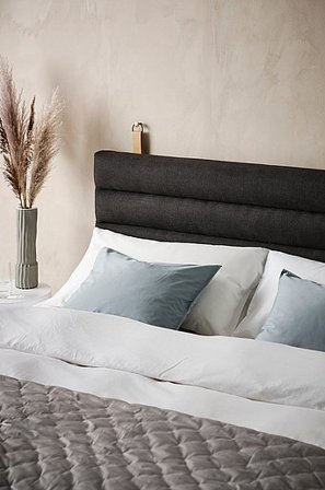 Jotex - Hoofdeinde 180 Cm Zwart Zwart - AMSTERDAM - Koop Hoofdborden bij Jotex