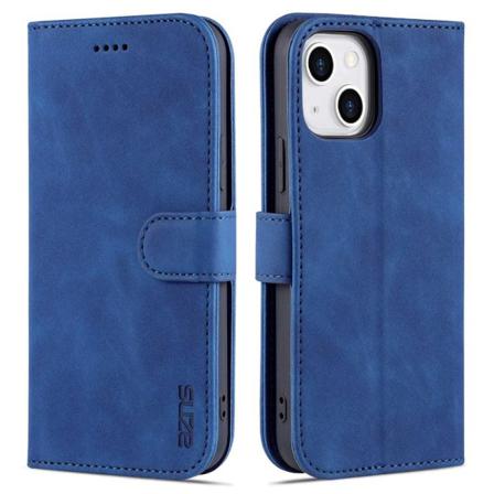 Azns Premium Plånboksfodral För Iphone 14 Plus - Blå Blue