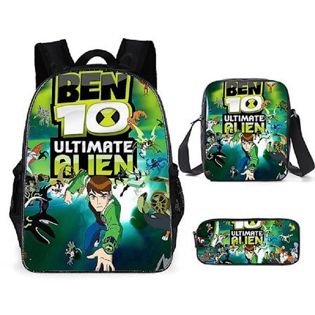 Ben 10 Ryggsäck Ben 10 Student Skolväska Anime Cartoon Ryggsäck Lunchväska Axelväska Pennfodral 1