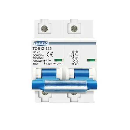 【xj】Katkaisija, DC MCB aurinkosähköjärjestelmille PV 2P 125A 600V Katkaisija PV Batte