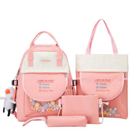 Barn Barn Ryggsäck Toddler Skolväska Match Sets Undervisningsväska Campus Studenter Pink spaceman