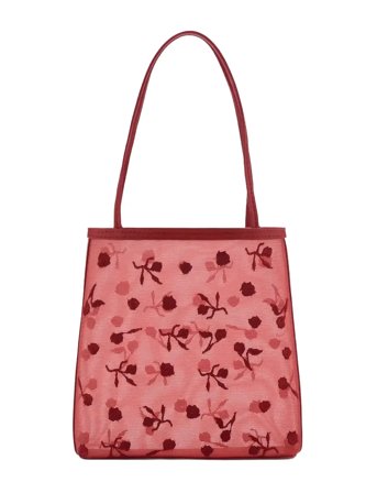 Mango | Flower-Embroidered Mesh Bag | ONE SIZE