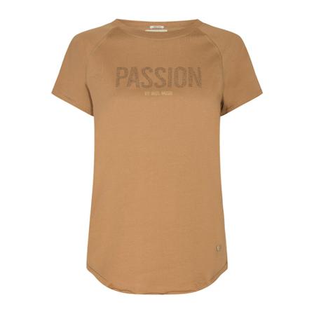 MOS Mosh, Leni O-Ss Glam T-Shirt Brązowy, Kobieta, Rozmiar: M