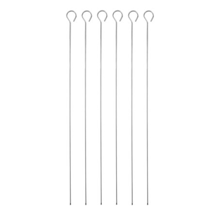 MasterClass Stainless Steel Flat Sided Skewers 40cm - 6pcs