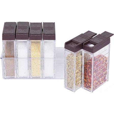 Mini salt- och pepparkvarnar med lock, plastkryddshaker kryddshaker, reskryddbehållare utan kryddor