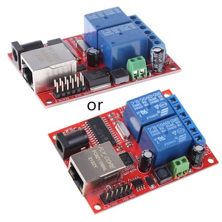 2 Way Relay Board Delay Switch TCP/UDP Controller Module LAN Ethernet-reläer